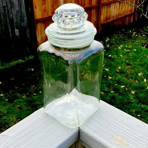 Tiffin Dakota Glass Apothecary Candy Food Storage Jar Original Lid Container 13"